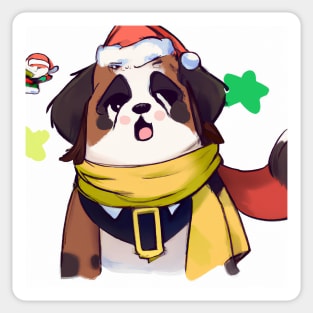 Cute St. Bernard Drawing Sticker